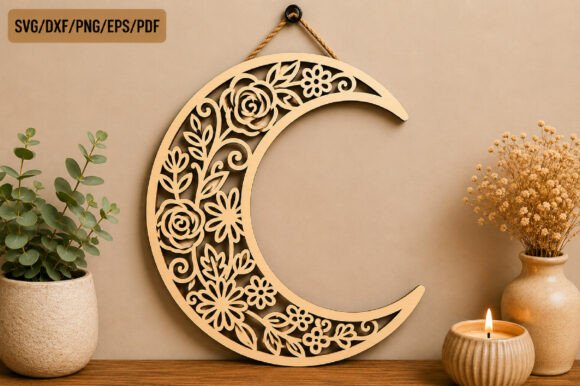 Download Laser Cut Moon Wall Art SVG - Svg Collection