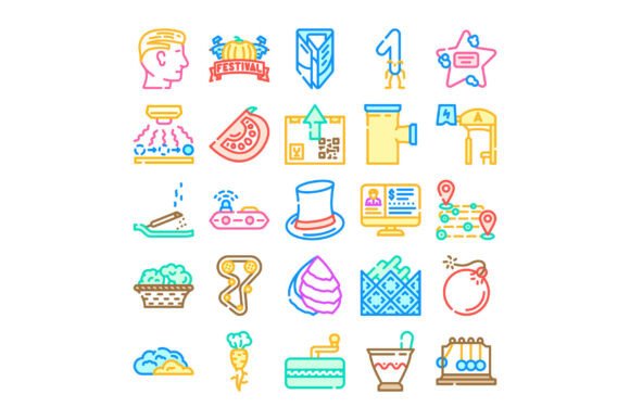 Download Various Outline Abstract Icons Collectio - Abstract icons Collection