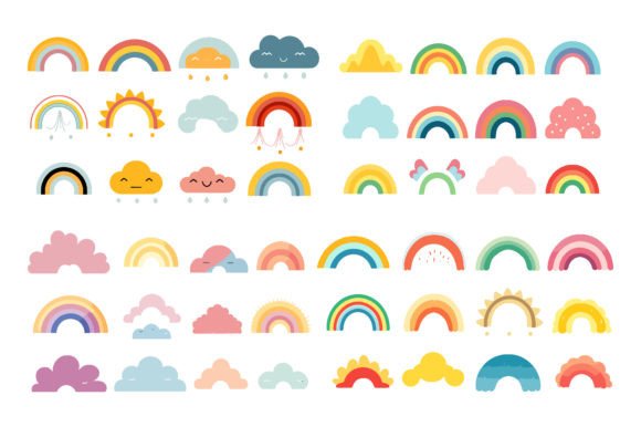 Download Pastel Rainbow Clipart,Boho Rainbow Svg - Svg Collection