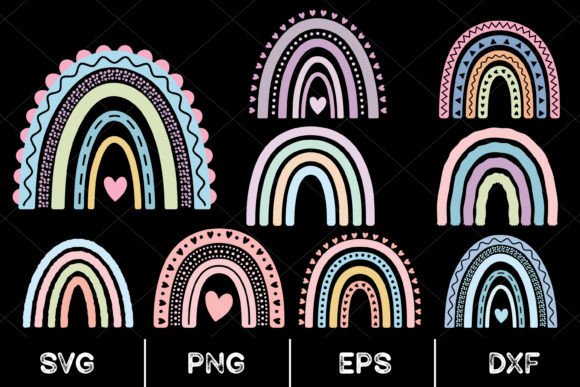 Download Pastel Rainbow Clipart Set - Pastel, Svg - Svg Collection