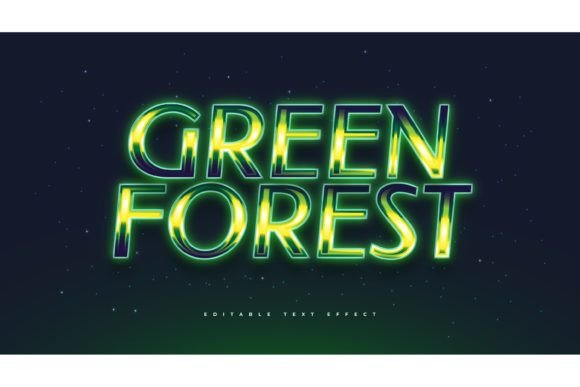 Download Green Forest Text with Retro Style - Retro style Collection