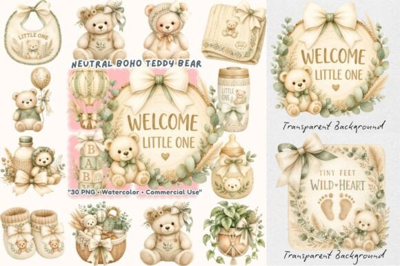 Download Boho Teddy Bear Gender Neutral Baby - Neutral Collection